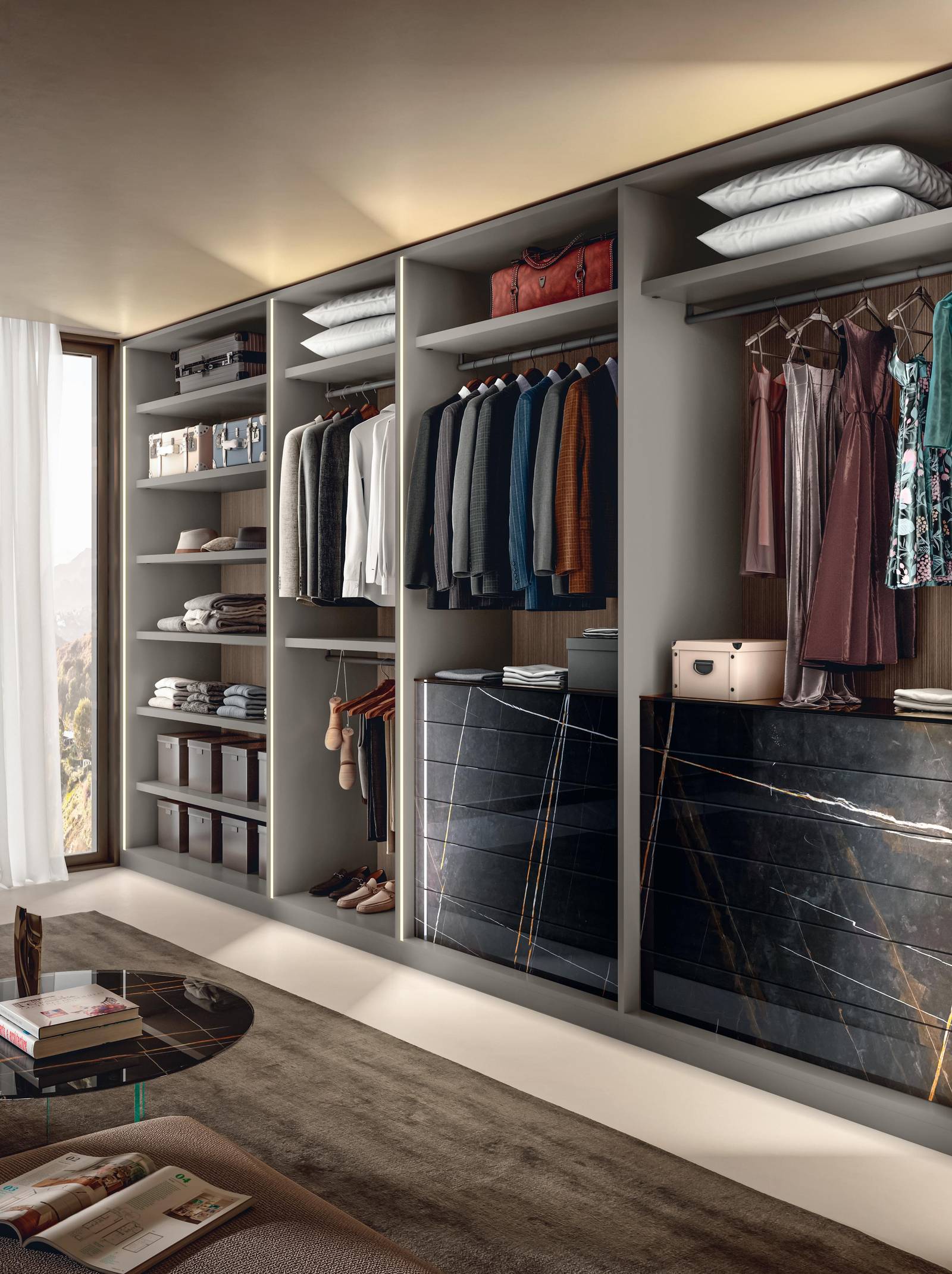 full-wall walk-in wardrobe | Outfit Walk-In-Closet | LAGO full-wall walk-in wardrobe | Outfit Walk-In-Closet | LAGO