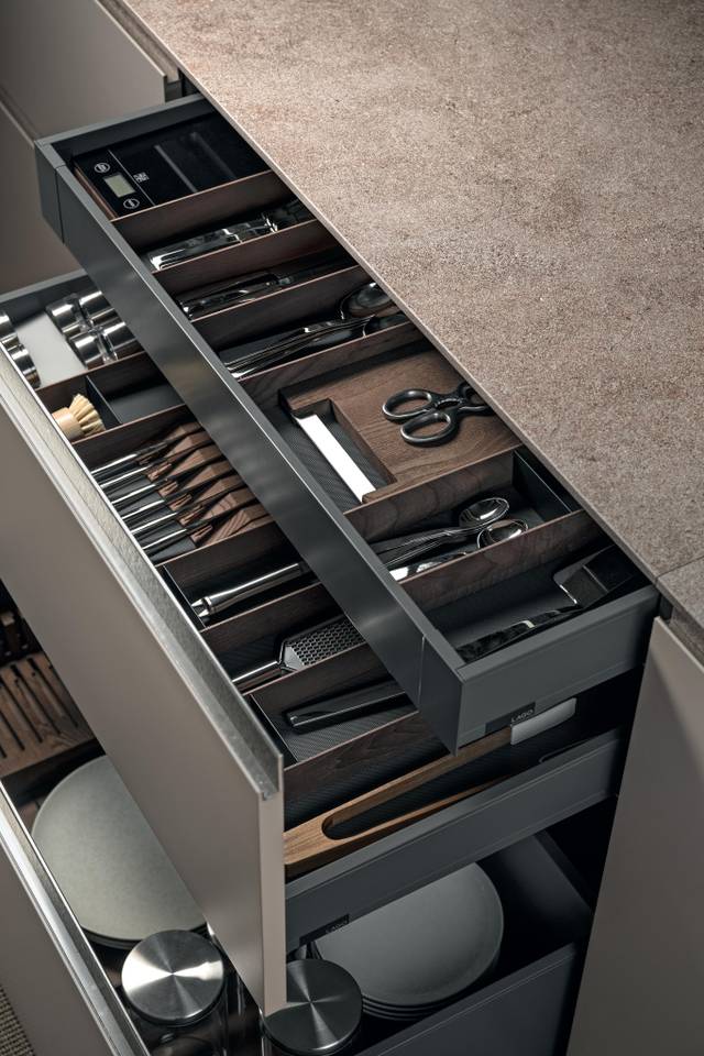 Organised kitchen drawers |N.O.W. Kitchen | LAGO