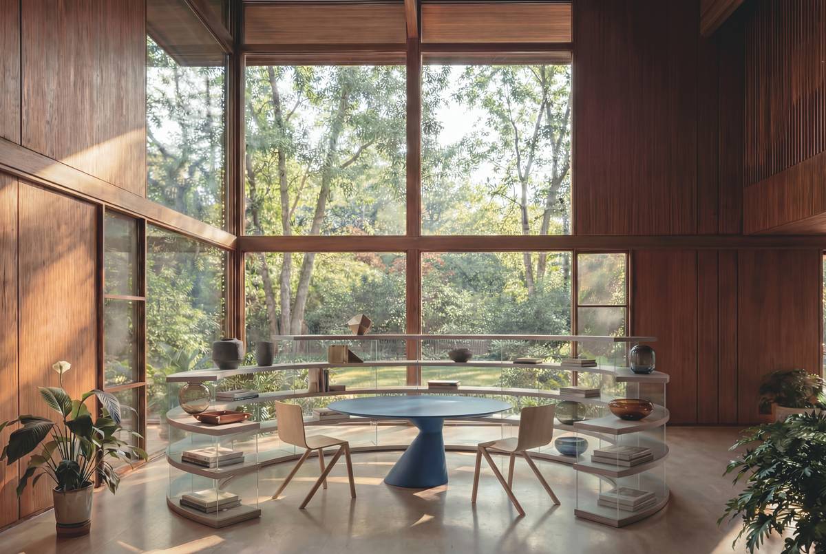 libreria di design per soggiorno | Libreria Air Roundy | LAGO libreria di design per soggiorno | Libreria Air Roundy | LAGO