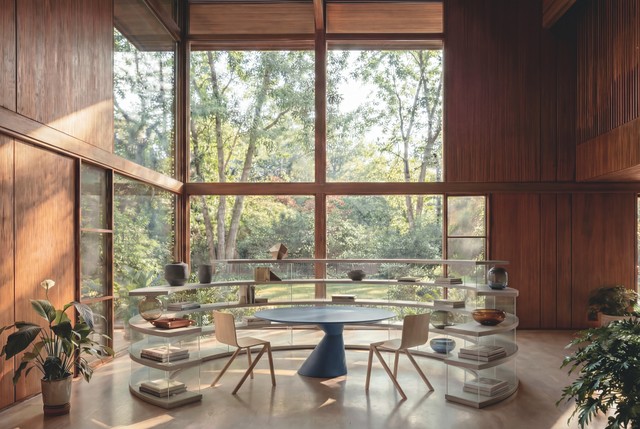 libreria di design per soggiorno | Libreria Air Roundy | LAGO