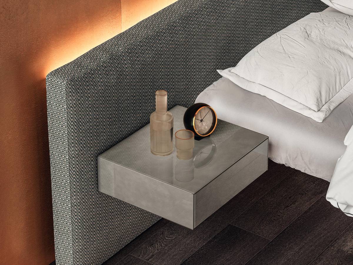 cama moderna cabecera en tejido | Cama Air | LAGO