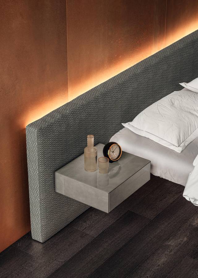 lit moderne tête de lit en tissu | Lit Air | LAGO lit moderne tête de lit en tissu | Lit Air | LAGO