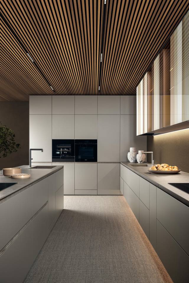 modern grey kitchen with wall unit | N.O.W. Kitchen | LAGO