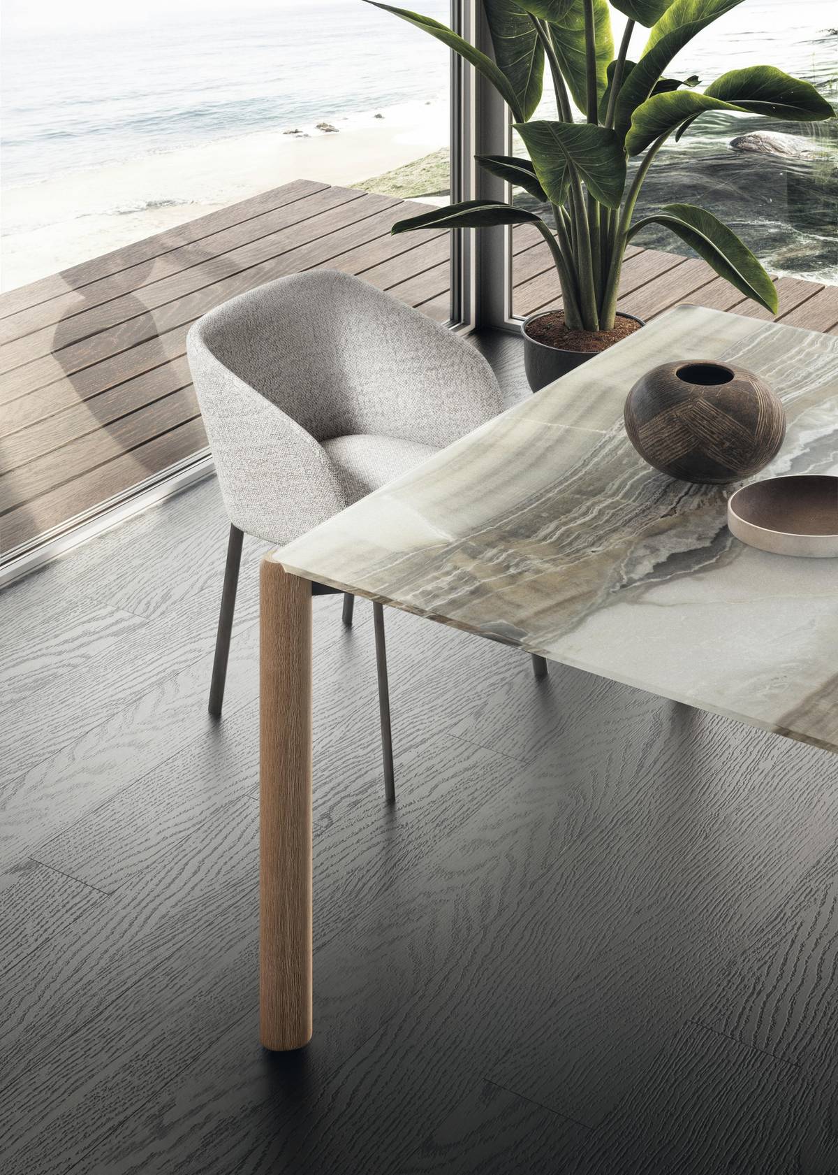 square table wooden legs | Correr Slim Table | LAGO square table wooden legs | Correr Slim Table | LAGO