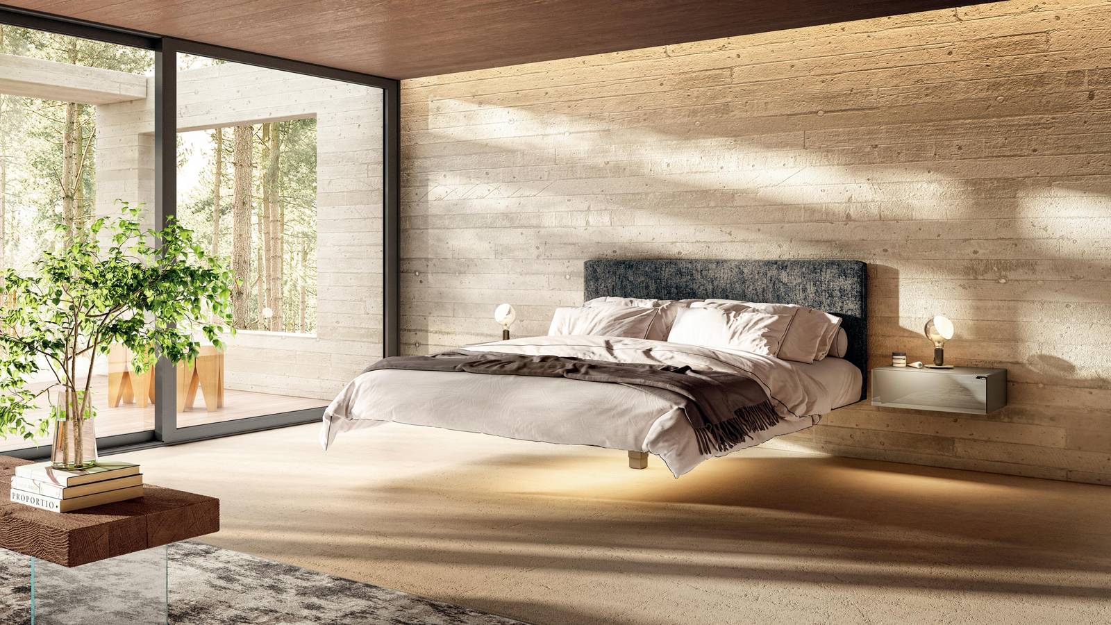chambre à coucher moderne | Lit Fluttua | LAGO chambre à coucher moderne | Lit Fluttua | LAGO