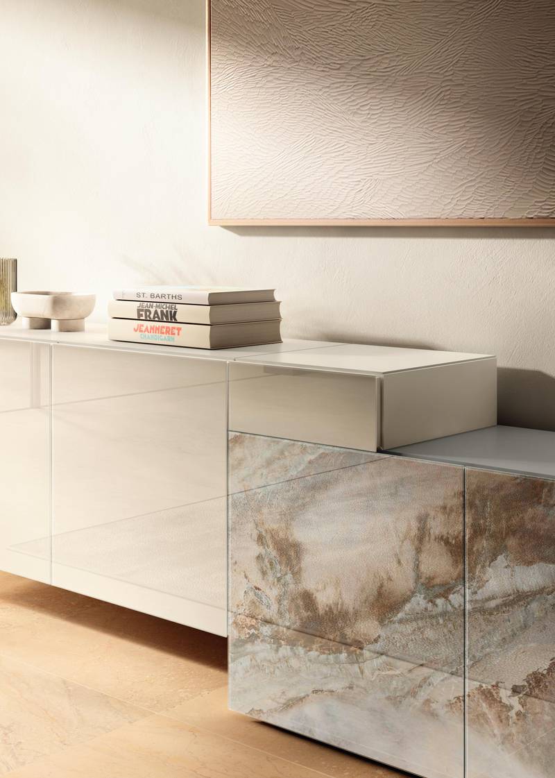 modern white and marble sideboard xglass | 36e8 Sideboard | LAGO