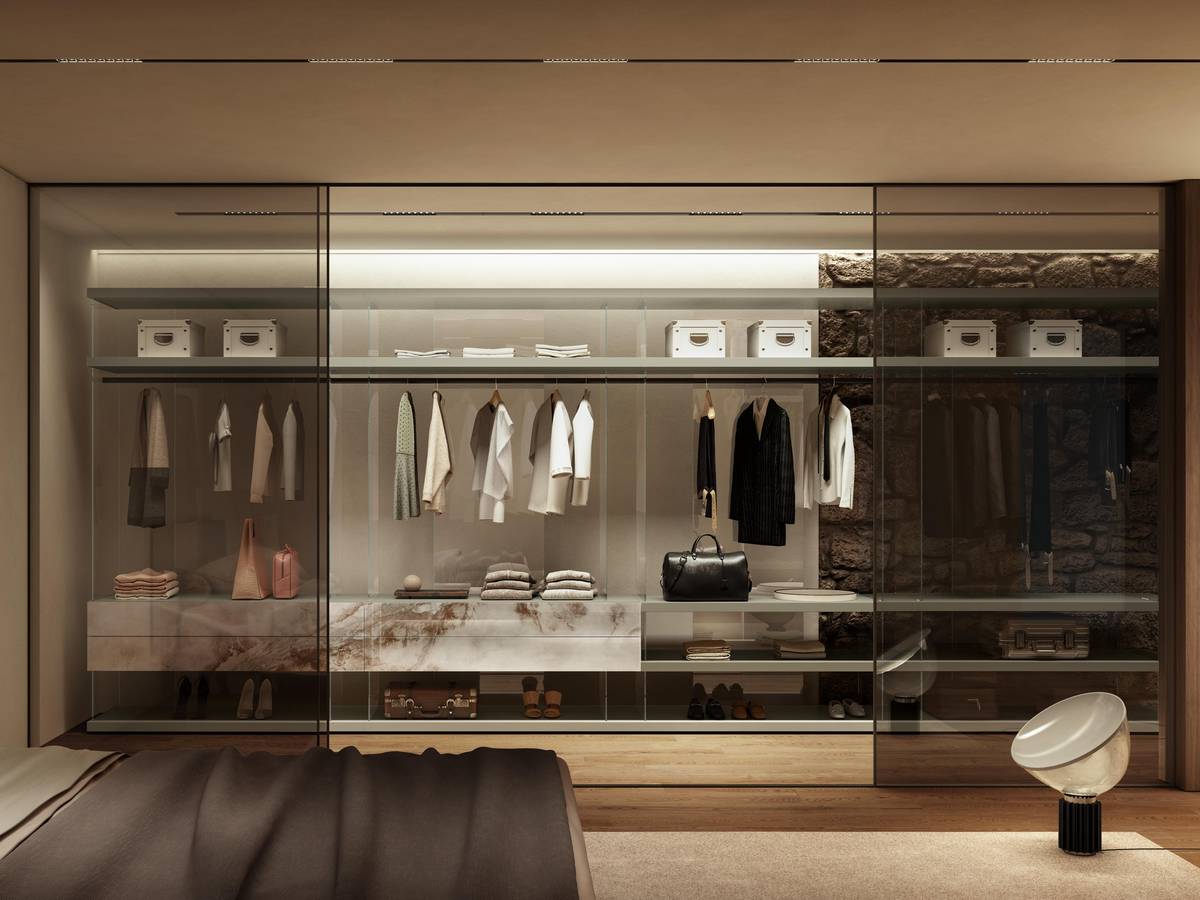 open glass walk-in wardrobe | Air Walk-In-Closet | LAGO open glass walk-in wardrobe | Air Walk-In-Closet | LAGO