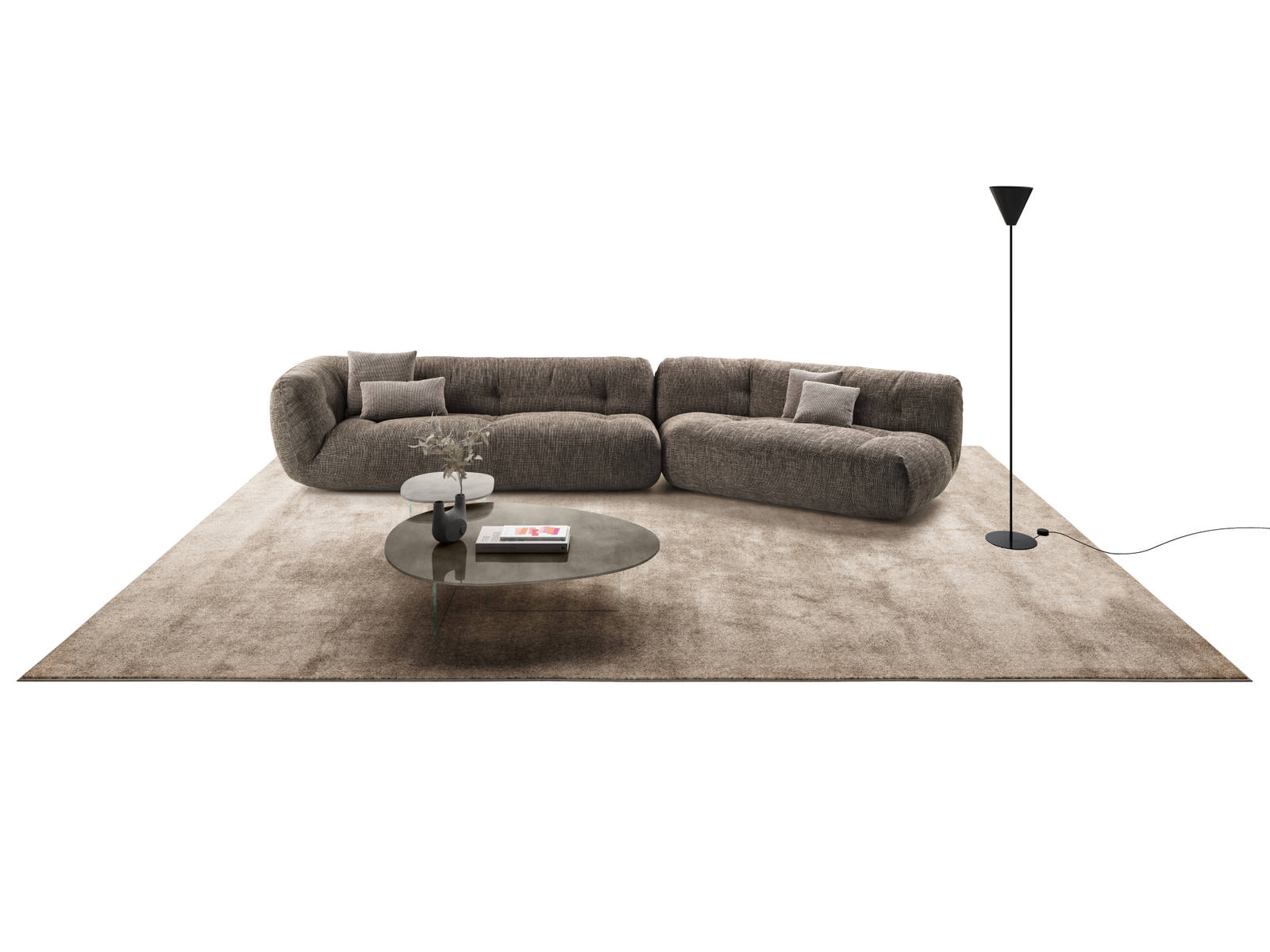 divano marrone comodo |Divano Happening | LAGO