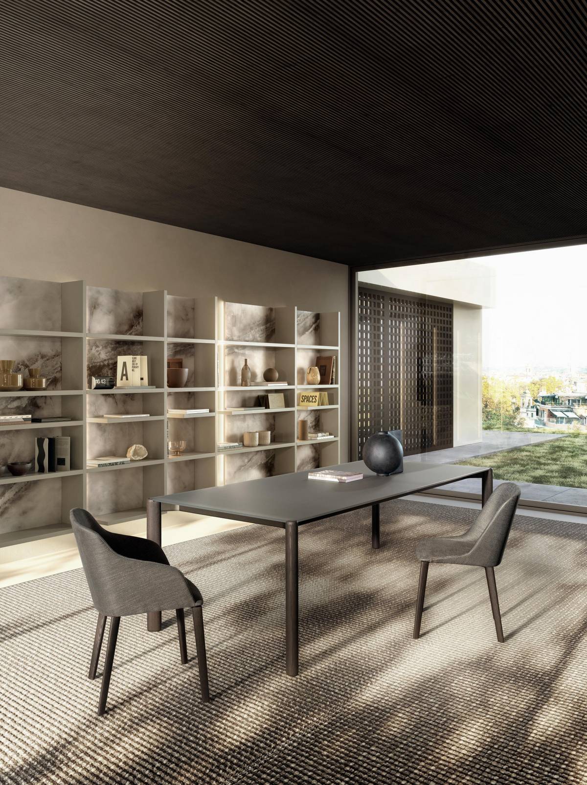 mesa y sillas de cristal para comedor | Mesa Correr Slim | LAGO mesa y sillas de cristal para comedor | Mesa Correr Slim | LAGO