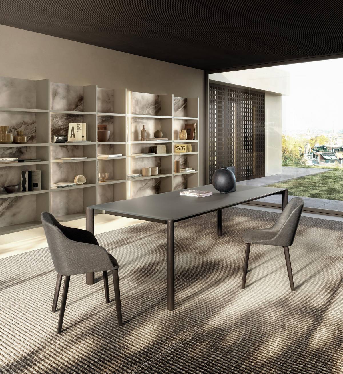 table et chaises en verre pour salle à manger | Table Correr Slim | LAGO table et chaises en verre pour salle à manger | Table Correr Slim | LAGO