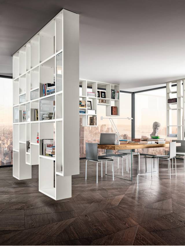 bianco floating bookcase | Home Office | LAGO