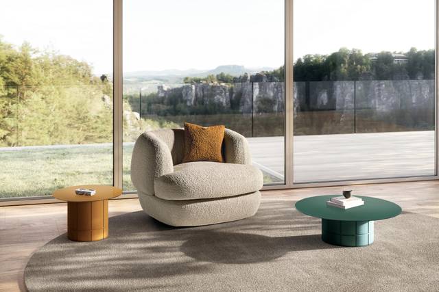 armchair and coffee tables for living room | Biza Armchair | LAGO