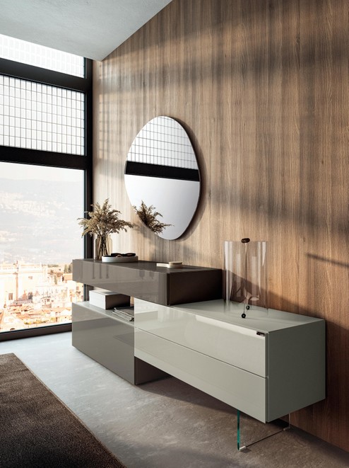 brown and white glass bedroom dresser | 36e8 Dresser | LAGO