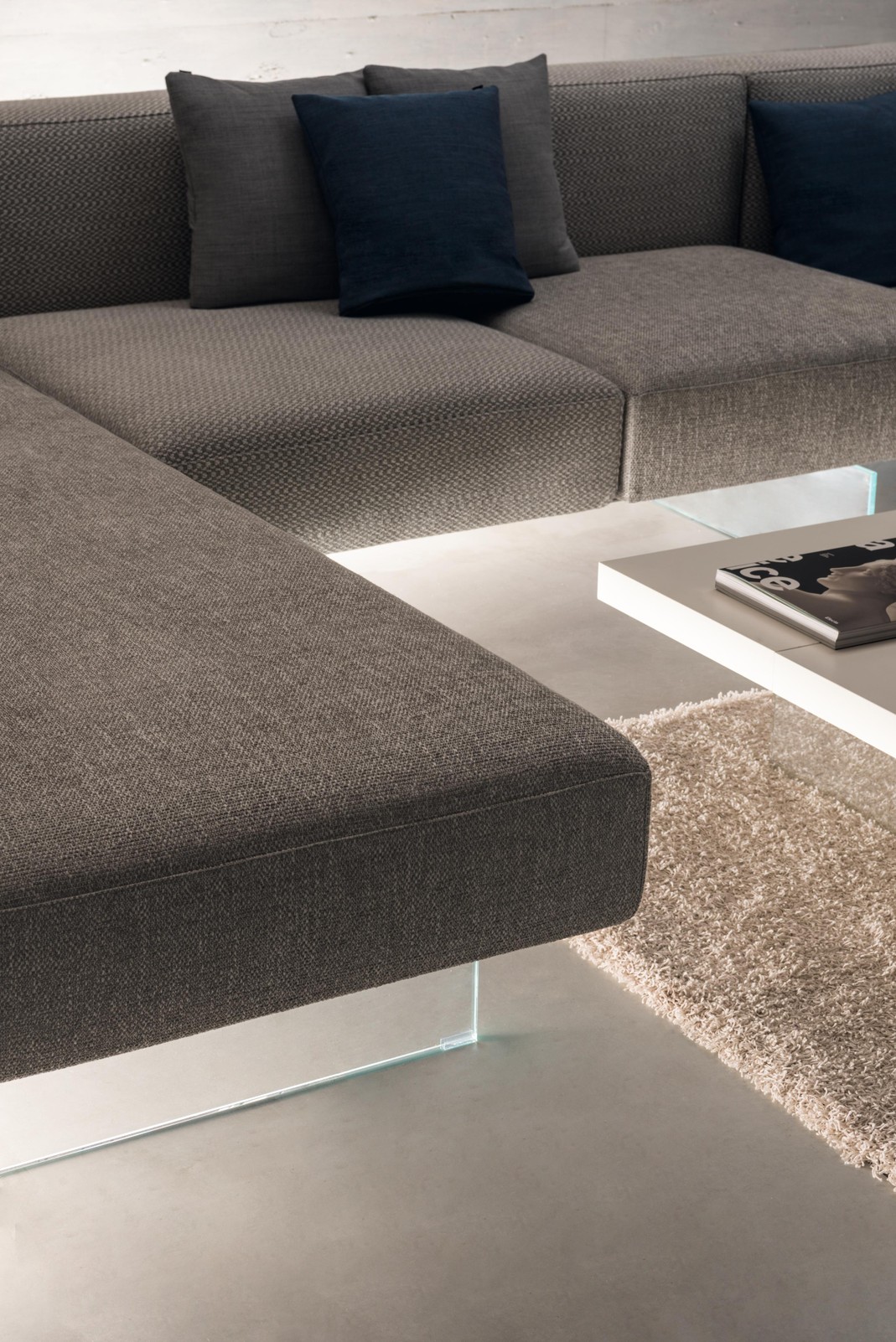 soportes en cristal sofá modular | Sofá Air | LAGO