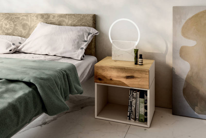 comodino con cassetti in legno  | Comodino 36e8 | LAGO
