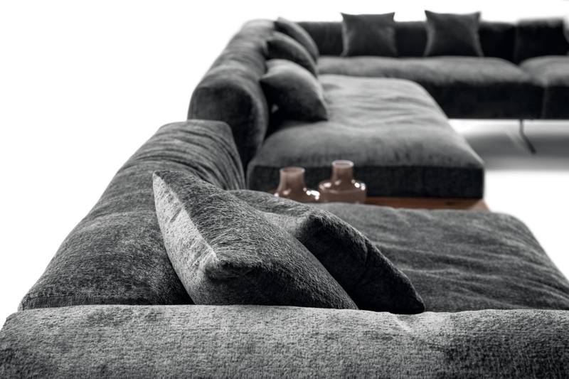 divano moderno in tessuto grigio | Divano Air Soft | LAGO
