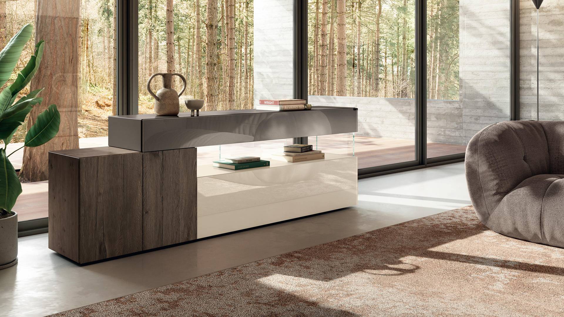 Comedor moderno con aparador de diseño | Aparador 36e8 | LAGO Comedor moderno con aparador de diseño | Aparador 36e8 | LAGO