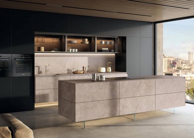 kitchen with central suspended island | 36e8 Cut Kitchen | LAGO kitchen with central suspended island | 36e8 Cut Kitchen | LAGO
