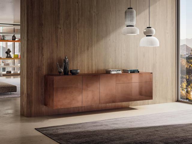 rame glass wall-mounted sideboard | Materia Sideboard | LAGO rame glass wall-mounted sideboard | Materia Sideboard | LAGO