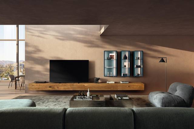 wooden wall system with glass wall units | 36e8 Wall Unit | LAGO