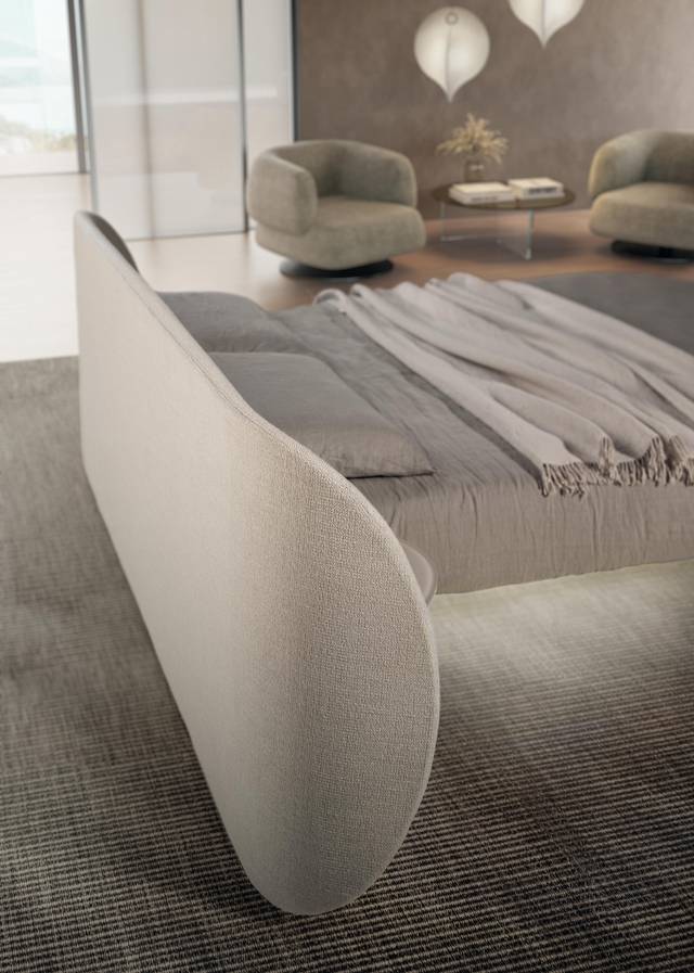 letto con testiera a terra | Letto Roundy Air | LAGO