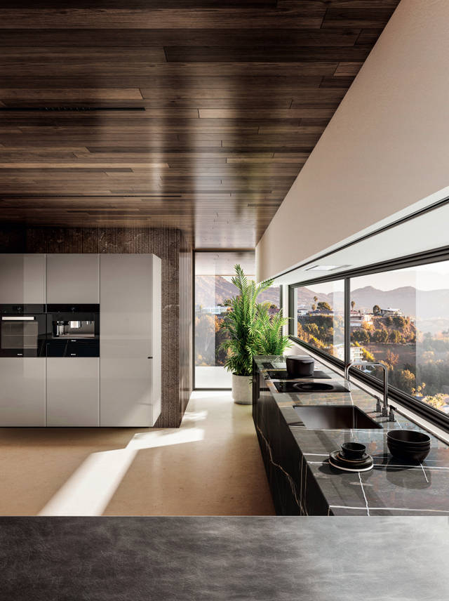 piano marmo cucina design | Cucina 36e8 Marble XGlass| LAGO