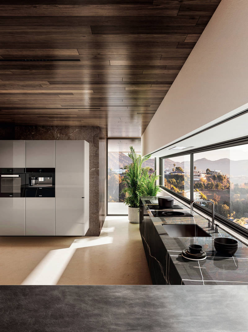 marble top designer kitchen | 36e8 Marble XGlass Kitchen | LAGO