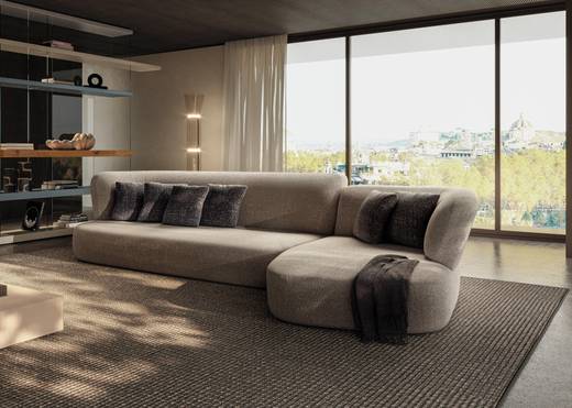 modular sofa with chaise longue | Londy Sofa | LAGO
