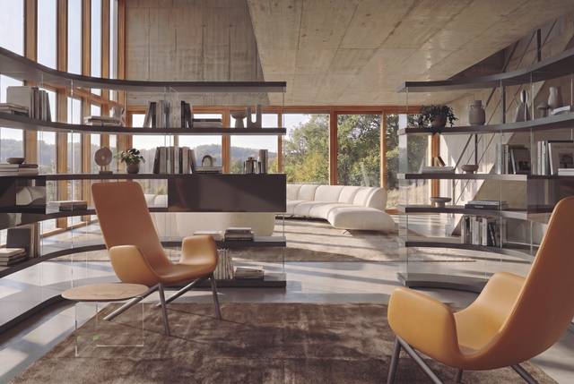 bibliothèques courbes avec rangements | Bibliothèque Air Roundy | LAGO bibliothèques courbes avec rangements | Bibliothèque Air Roundy | LAGO