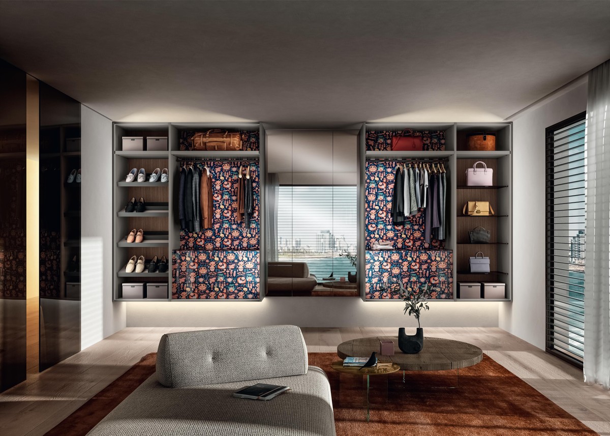 wall-mounted walk-in wardrobe | Outfit Walk-In-Closet | LAGO