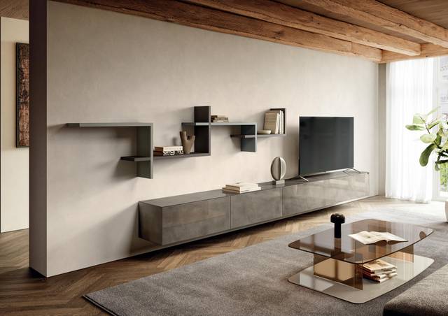 Pared Equipada de cristal a medida gris |Pared Equipada LagoLinea | LAGO Pared Equipada de cristal a medida gris |Pared Equipada LagoLinea | LAGO