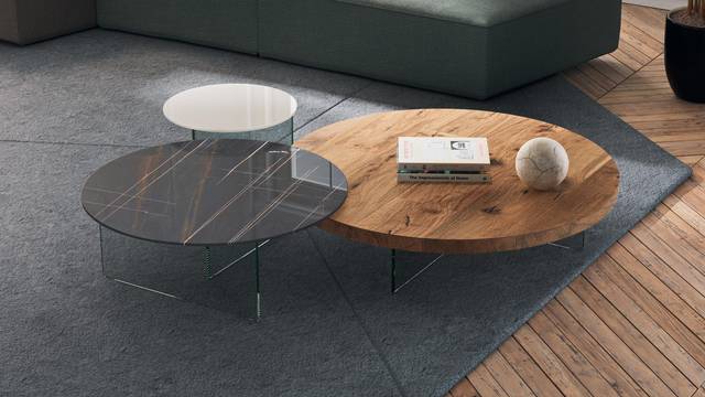 Furnish living room with suspended coffee tables | Air Round Coffee Table | LAGO