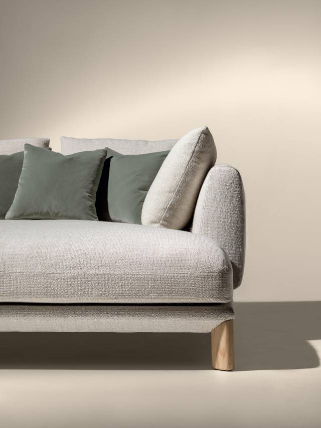 upholstered sofa with wooden legs | Altana Sofa | LAGO