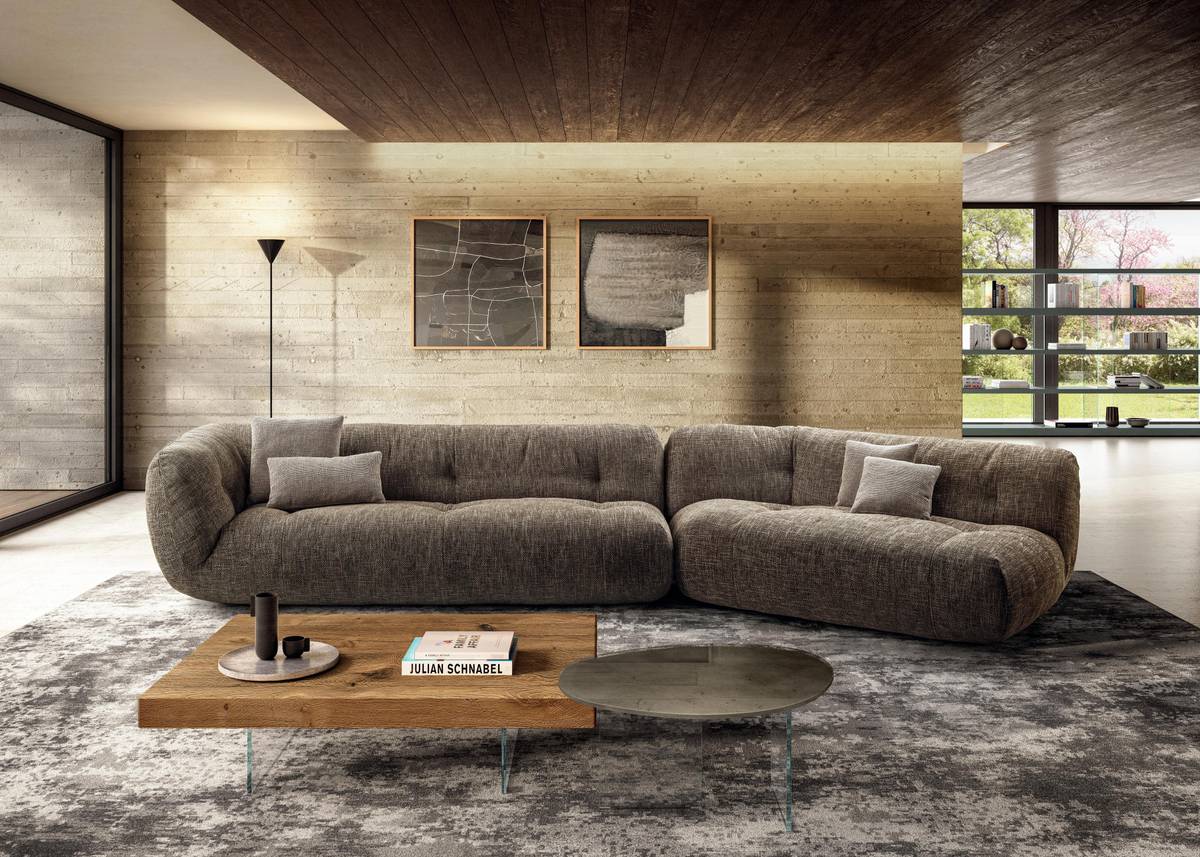 sofá marrón para salón moderno | Sofá Happening | LAGO