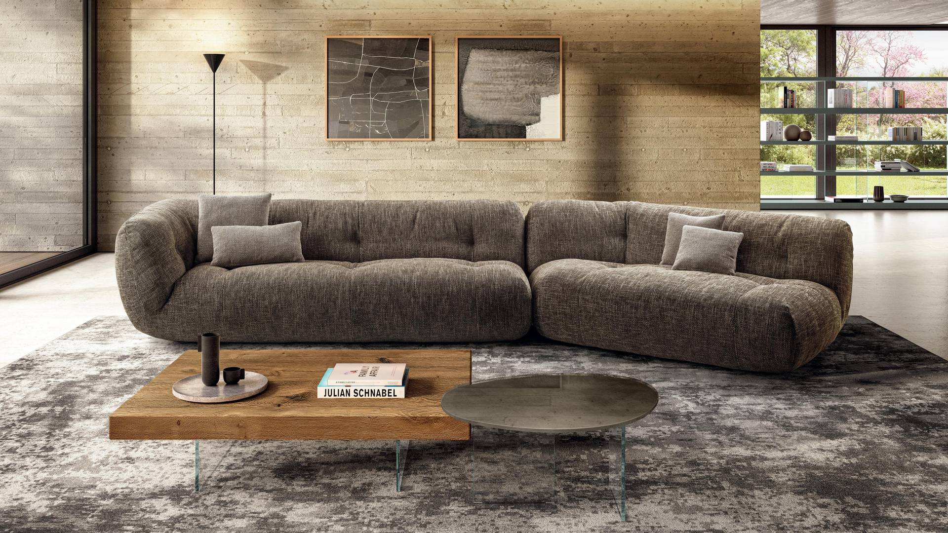 brown sofa for modern living room | Happening Sofa | LAGO
