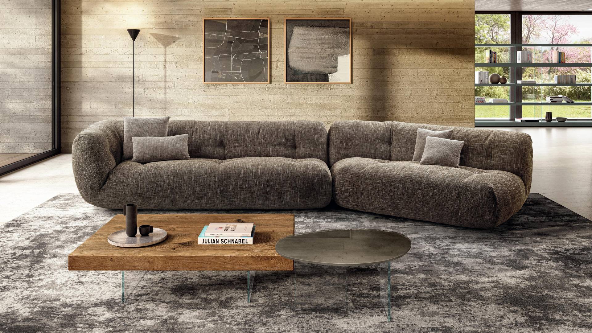 sofá marrón para salón moderno | Sofá Happening | LAGO