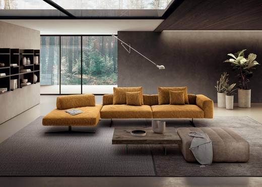 divano in tessuto con penisola | Divano Air Soft | LAGO divano in tessuto con penisola | Divano Air Soft | LAGO