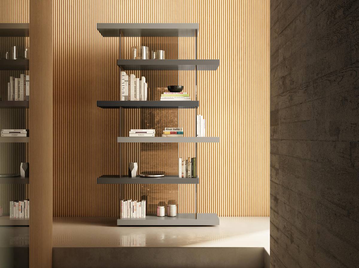 libreria di design verticale beige | Libreria Air | LAGO libreria di design verticale beige | Libreria Air | LAGO