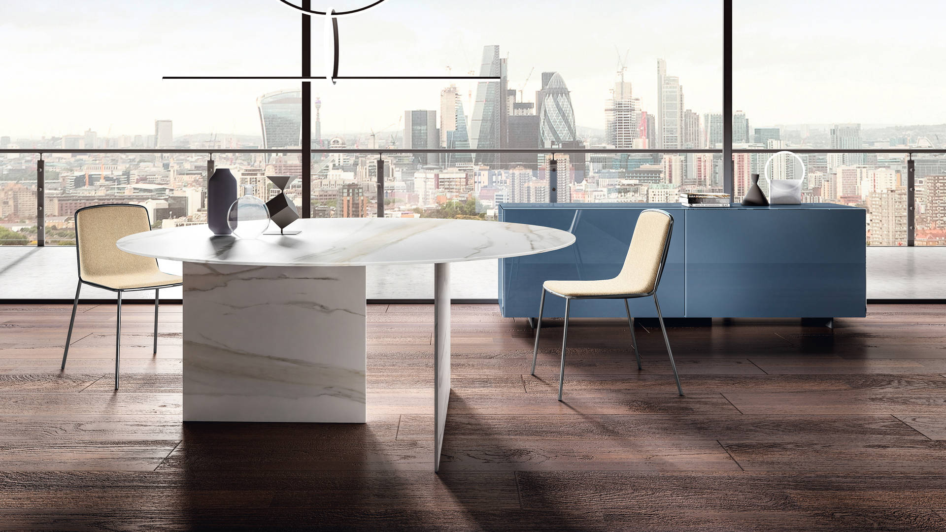 white round dining room table | Stratum Table | LAGO white round dining room table | Stratum Table | LAGO