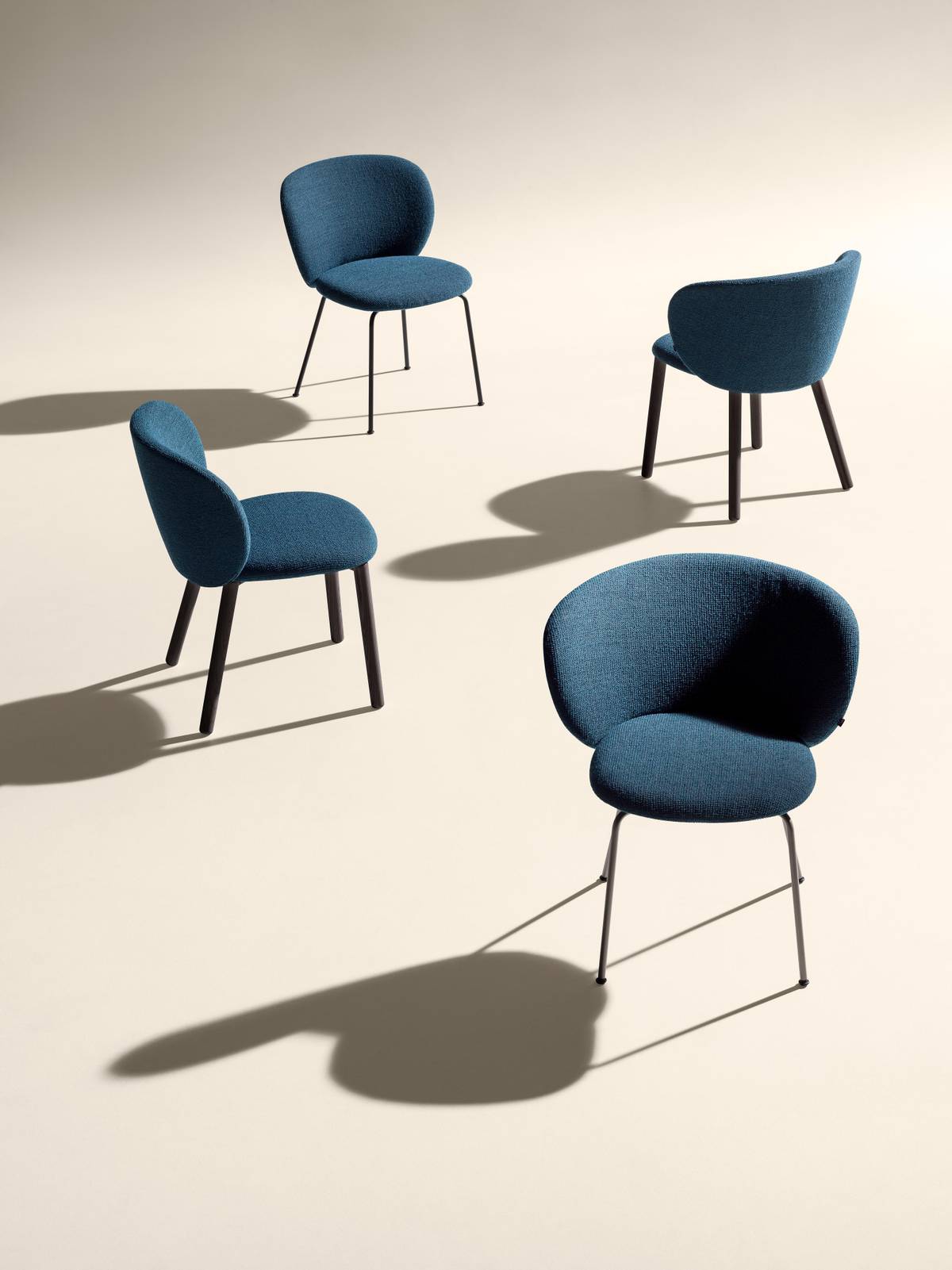 composition of fabric chairs | Colombina Chair | LAGO