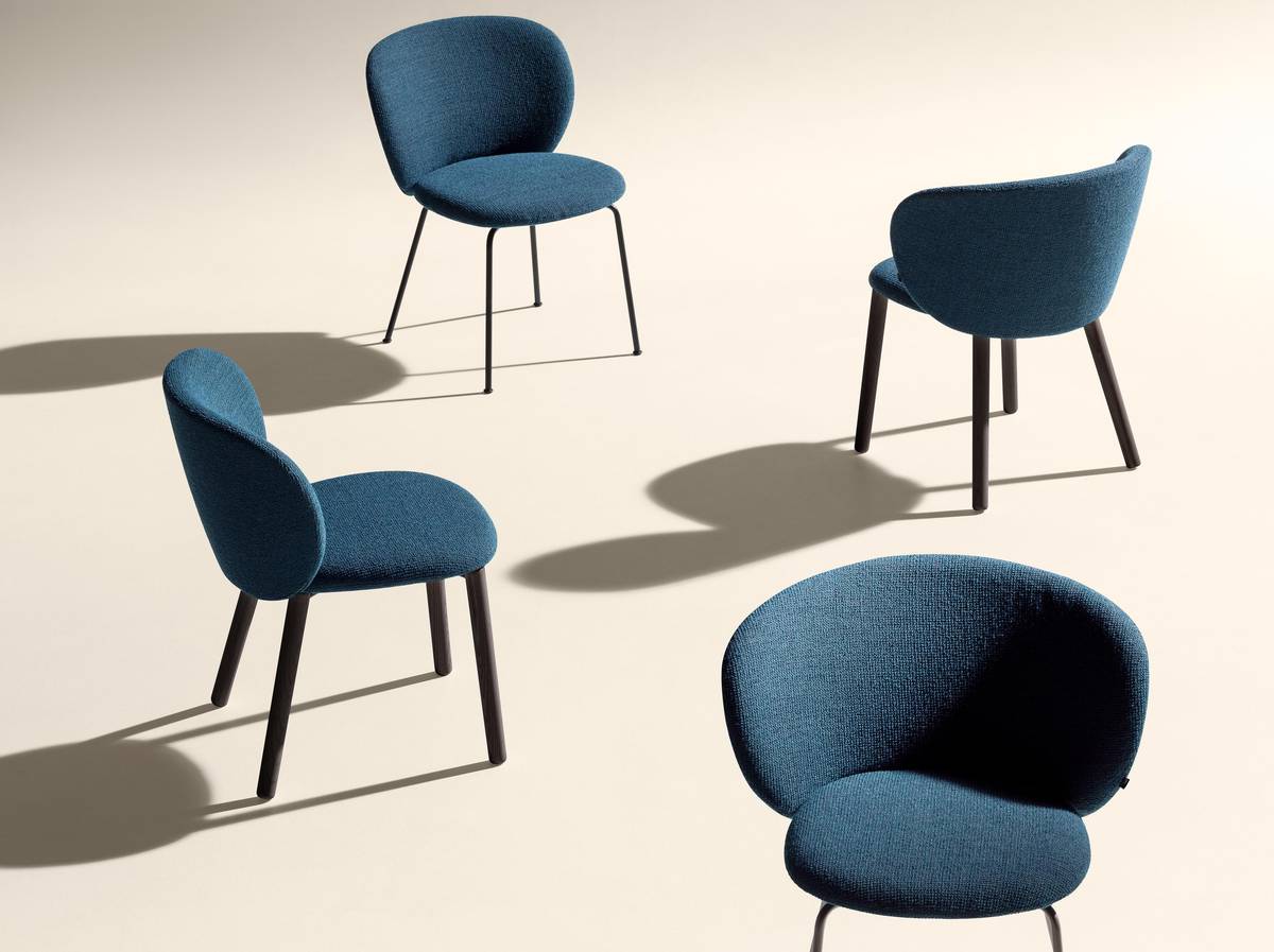 composition of fabric chairs | Colombina Chair | LAGO composition of fabric chairs | Colombina Chair | LAGO