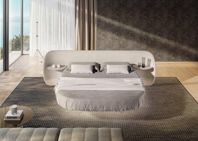 letto sospeso a centro stanza | Letto Roundy Air | LAGO