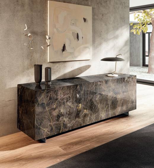 xglass marble dark design sideboard | Plenum Sideboard | LAGO