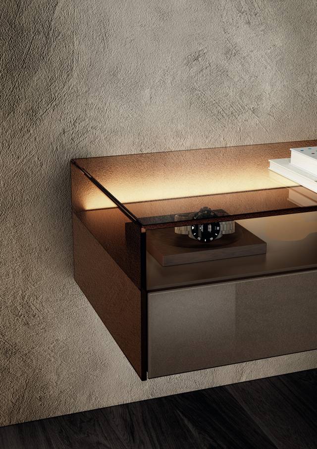 beige wall-mounted night table | Hom Bedside Table | LAGO