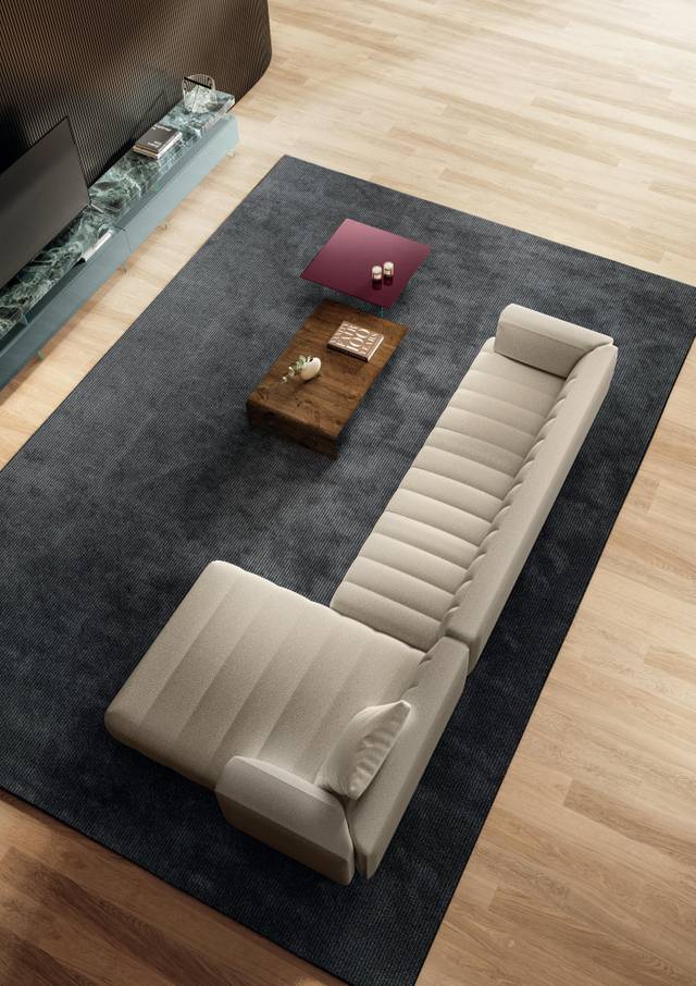 dark living room rug | Kaya Carpet | LAGO