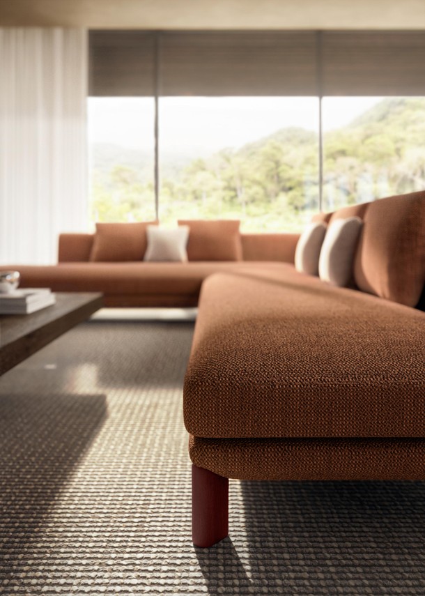 sofa with wooden legs | Altana Sofa | LAGO