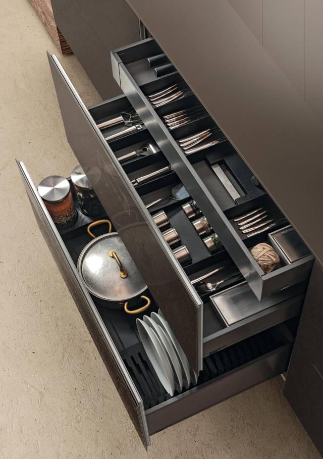 Modern kitchen drawers brown | 36e8 Kitchen | LAGO