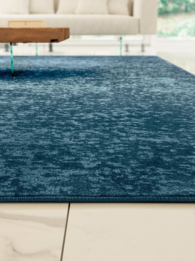 alfombra de pelo corto azul | Alfombra Phos | LAGO