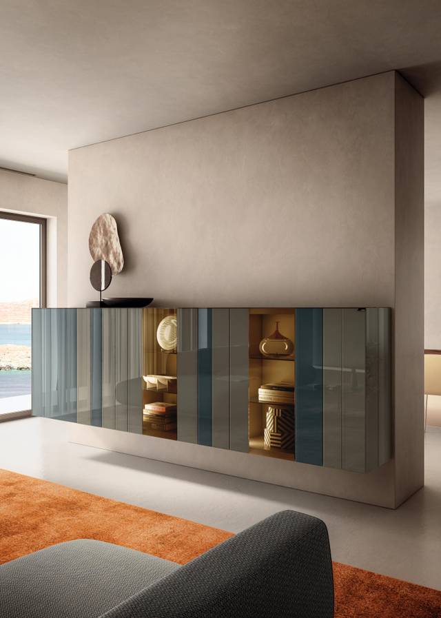 living room unit with display cabinet | N.O.W. Sideboard | LAGO