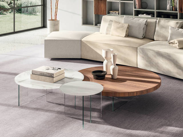 living room round occasional tables | Air Round Coffee Table | LAGO